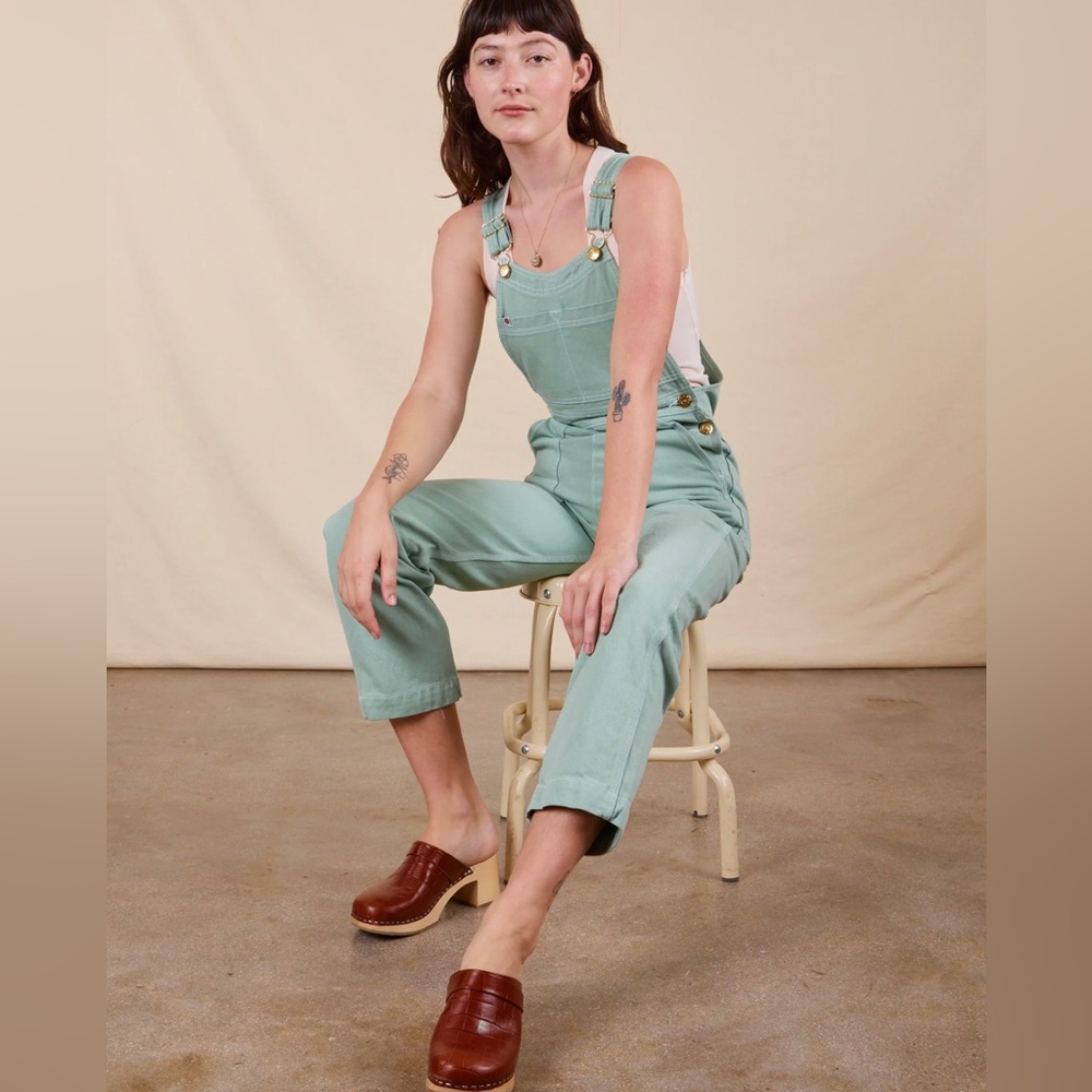Big Bud Press Mint Green Women’s Denim Overalls